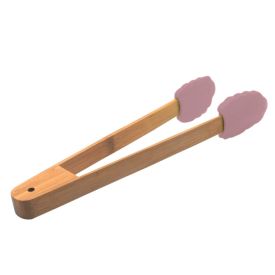 Pegador De Silicone E Cabo De Bambu Havan Casa 30 Cm - Rosa