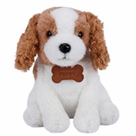 Pelúcia Cachorro Sentado Marrom e Branco - Havan Toys