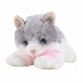 Pelúcia Gato Deitado Cinza 30Cm Havan Toys - HBR0468