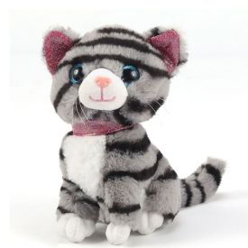 Pelúcia Gato Sentado Cinza 18 cm Havan Toys - HBR0466