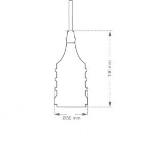 Pendente Dot Metal Wave Taschibra Cromado Cromo