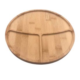 Petisqueira Redonda Com 3 Divisões Havan Casa 25Cm - Bambu