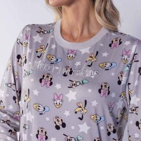 Pijama Feminino Longo Peletizado Disney Mickey & Friends