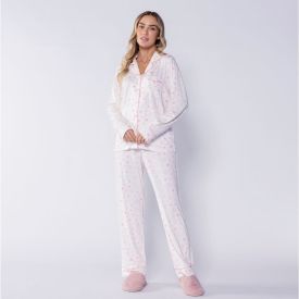 Pijama Feminino Americano Peletizado Camila Moretti Estampado