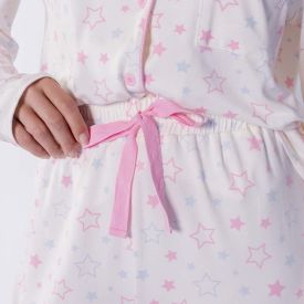 Pijama Feminino Americano Peletizado Camila Moretti Estampado