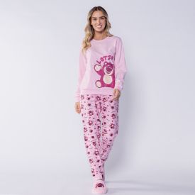 Pijama Feminino Longo Moletinho Toy Story Disney Lotso