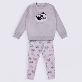 Pijama Infantil Menina 4 a 10 Anos Sleepy Panda Marmelada