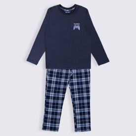 Pijama Infantil Menino 4 a 10 Anos Longo Peletizado Hot Dog