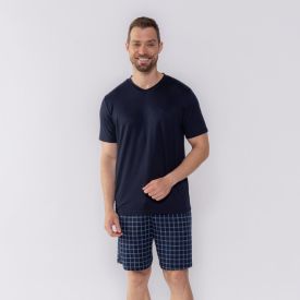 Pijama Masculino Curto Xadrez Marc Alain