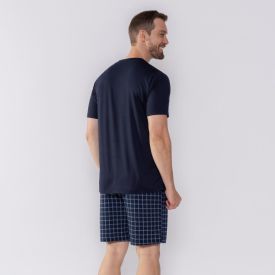 Pijama Masculino Curto Xadrez Marc Alain