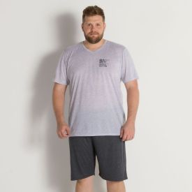 Pijama Plus Size Masculino Explorer Marc Alain Mescla