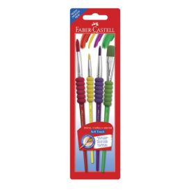Pincel Soft Touch Faber-Castell - 4 Unidades