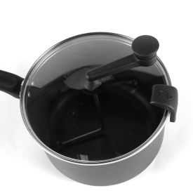 Pipoqueira Antiaderente Com Tampa De Vidro Magnific Panelux 20Cm - Grafite