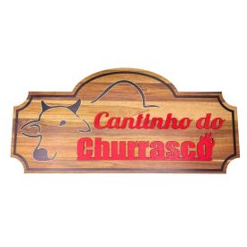 Placa Decorativa Cantinho Do Churrasco Grife Do Boteco Forgerini - 710