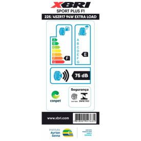 Pneu Sport Plus F1 Xbri 225/45 R17 94W - Preto