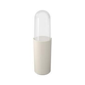 Porta Escova Dental Com Tampa Serene Coza 21Cm - Cinza Claro