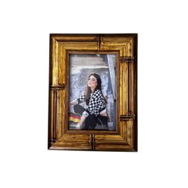 Porta Retrato De Madeira Bw Quadros 10X15cm - Dourado