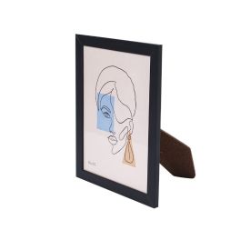 Porta Retrato De Madeira Bw Quadros 20X25cm - Preto 