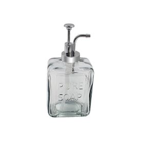 Porta Sabonete De Vidro Quadrado Havan Casa 570 Ml - Cinza Translucido