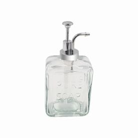 Porta Sabonete De Vidro Quadrado Havan Casa 570 Ml - Transparente