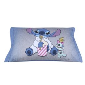Porta Travesseiro Infantil Estampado Disney Hedrons - Stitch Relax