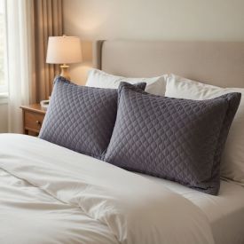 Porta Travesseiro Napoli Matelado 50Cm X 70Cm Havan Casa - Cinza Escuro 2