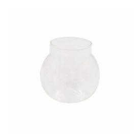 Pote De Vidro Com Tampa Bambu Redondo Havan Casa 1,4 Litros - Transparente