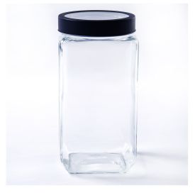 Pote De Vidro Com Tampa Gastro Lyor 2,2L - Preto