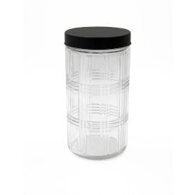 Pote De Vidro Com Tampa Havan Casa 1,7 Litro - Preto