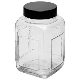 Pote de Vidro com Tampa Lyor 2 Litros - Preto