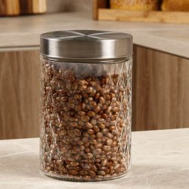 Pote De Vidro Redondo Com Tampa 1,2 Litros -  Havan Casa