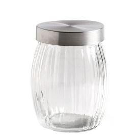 Pote De Vidro Redondo Com Tampa Havan Casa 1,2L - Vidro Transparente