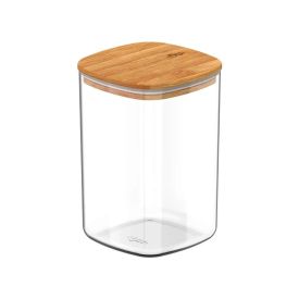 Pote Hermético Keep Ou 1L - Transparente e Bambu