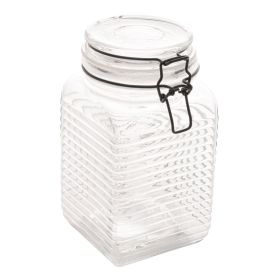 Pote Hermético Quadrado Lyor 1,7 Litros - Preto