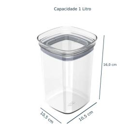 Pote Hermético Block Ou 1 Litro - Natural