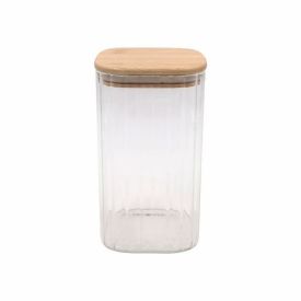 Pote Hermético Quadrado Com Tampa Havan Casa 1,3 Litros - Bambu
