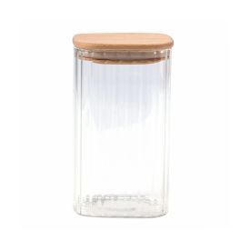 Pote Hermético Quadrado Com Tampa Havan Casa 1,3 Litros - Bambu