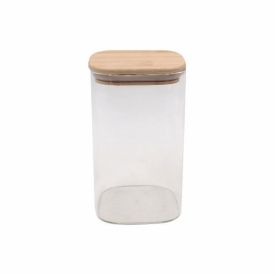 Pote Hermético Quadrado Com Tampa Havan Casa 1,35 Litros - Bambu