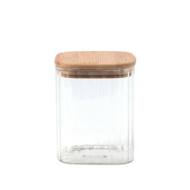 Pote Hermético Quadrado Com Tampa Havan Casa 940 Ml - Bambu