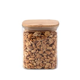 Pote Hermético Quadrado Com Tampa Havan Casa 960 Ml - Bambu