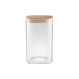 Pote Hermético Quadrado De Vidro Liege Hauskraft 1,2 Litros