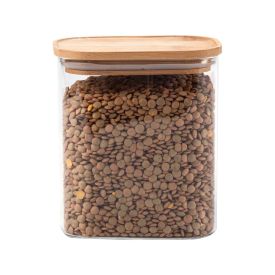 Pote Hermético Retangular Com Tampa Havan Casa 1,04 Litros - Bambu