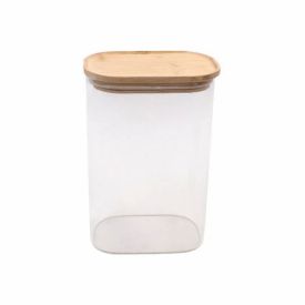 Pote Hermético Retangular Com Tampa Havan Casa 1,3 Litros - Bambu