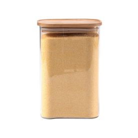 Pote Hermético Retangular Com Tampa Havan Casa 1,3 Litros - Bambu