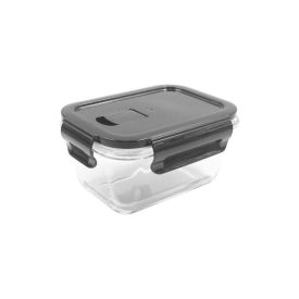 Pote Hermético Retangular Com Tampa Havan Casa 850Ml - Vidro