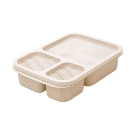 Pote Marmita de Bambu com 3 Compartimentos Lines Lyor - Sortido