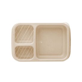 Pote Marmita de Bambu com 3 Compartimentos Lines Lyor - Sortido