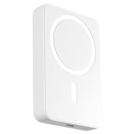 Power Bank Wireless 5000Mah Elg Branco Leve e Compacto