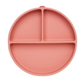 Pratinho Em Silicone Com Ventosa E Divisória Buba - Rosa Escuro