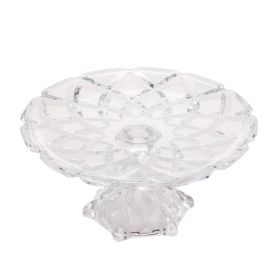 Prato De Bolo Com Pé Deli Diamond Lyor 30Cm - Cristal